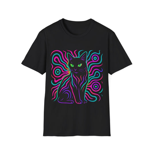 Cat In Neon Colors T-Shirt