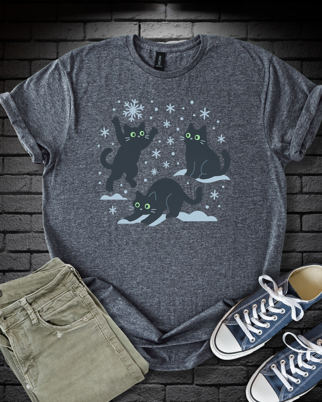 Kittens in Snow T-Shirt