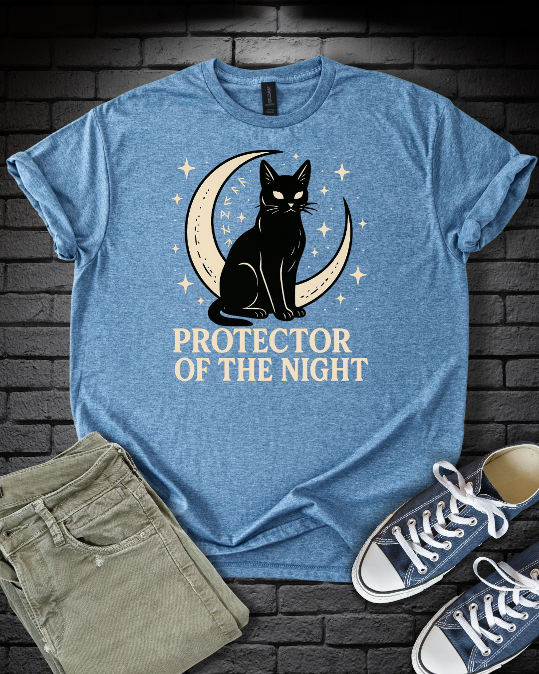 Night Protector Cat T-Shirt