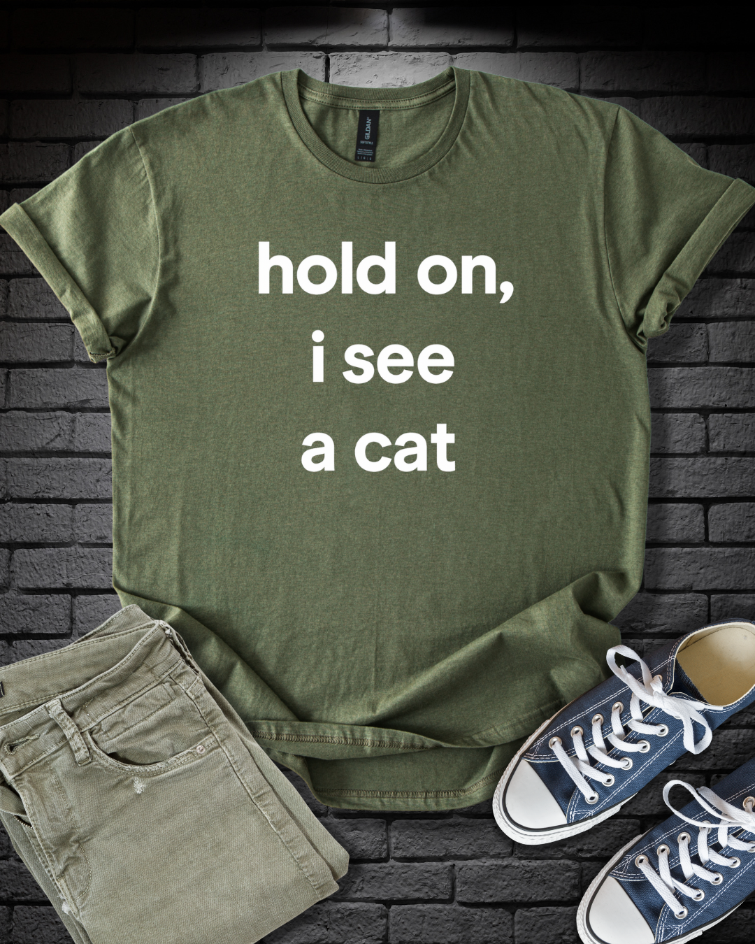 Hold On Cat T-Shirt