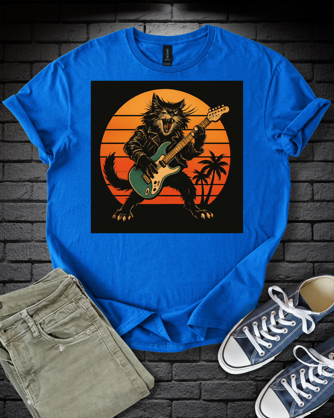 Guitar Rockin' Cat T-Shirt