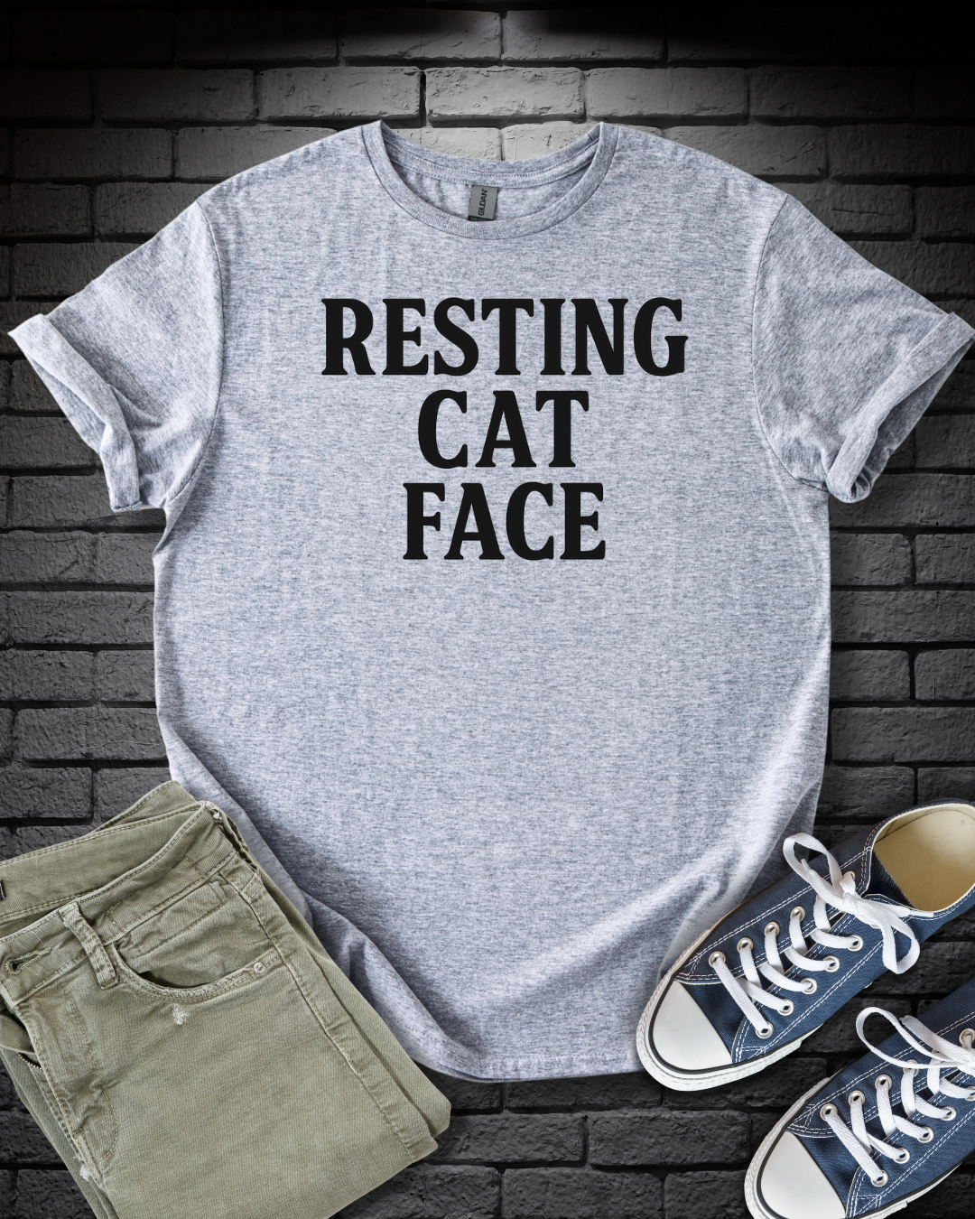 Resting Cat Face T-Shirt