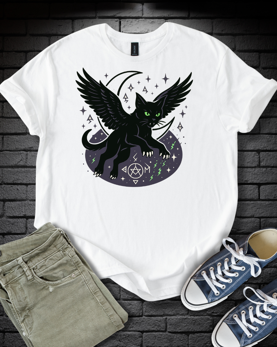 Winged Cat in Flight T-Shirt