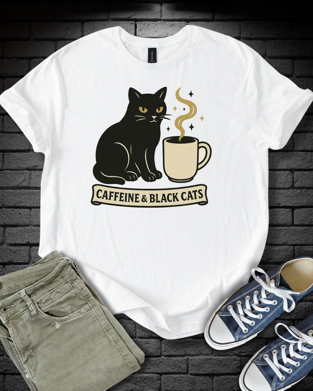 Caffeine & Black Cats T-Shirt