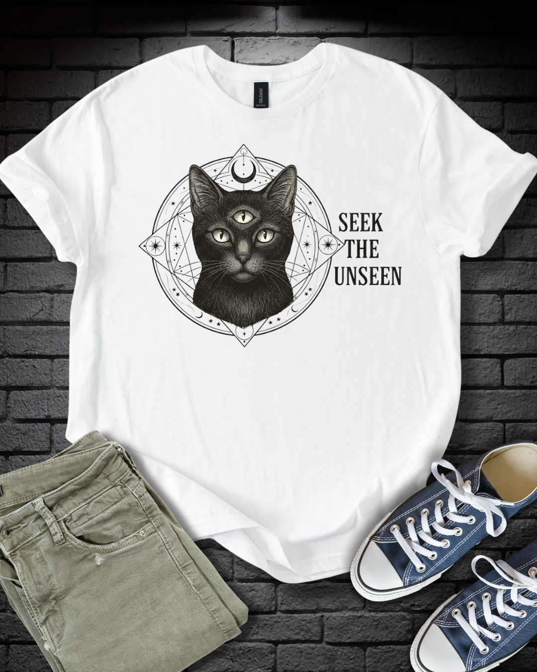 Seek The Unseen Cat T-Shirt
