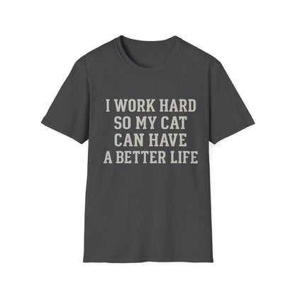 Work Hard Cat T-Shirt