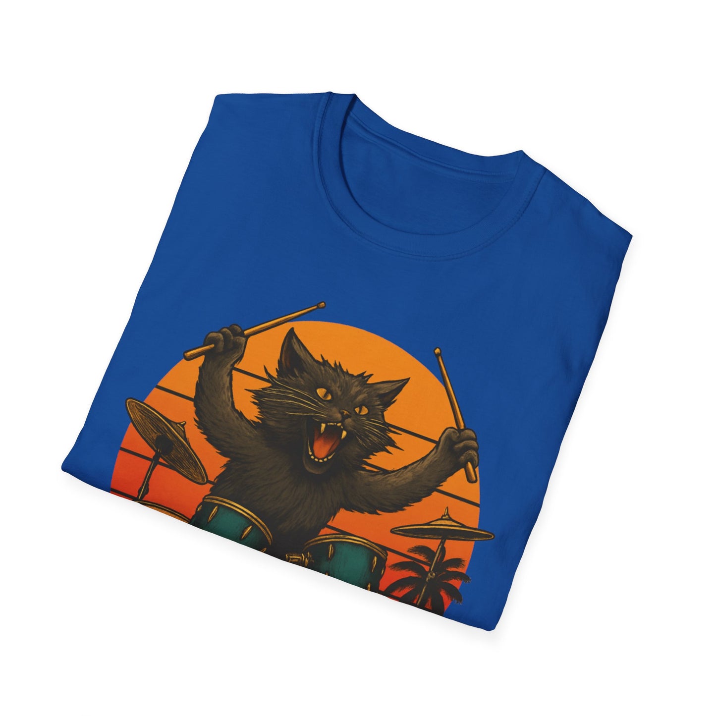 Cat Drummer Rockin' T-Shirt