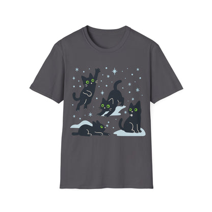 Frolicking Winter Kittens T-Shirt