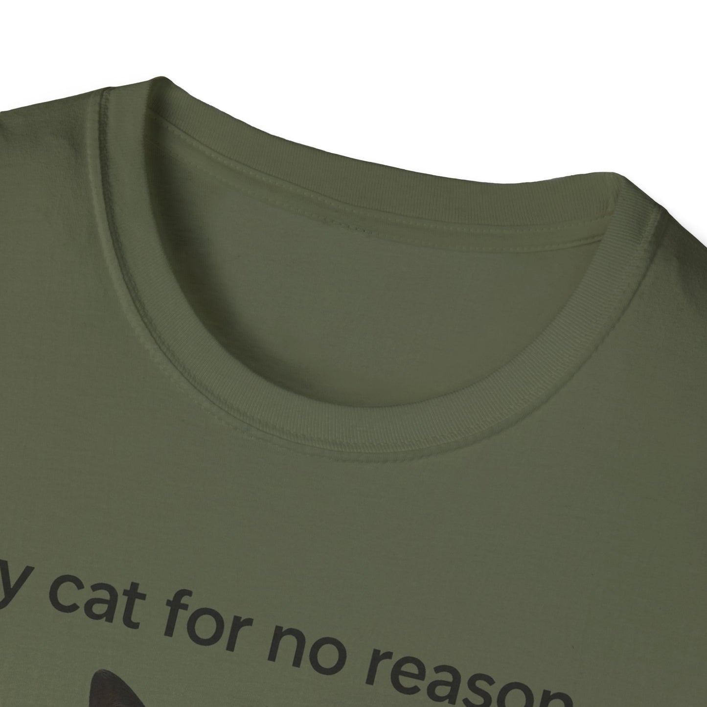 Cat Violence Button T-Shirt