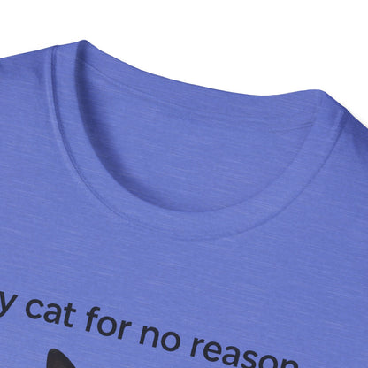 Cat Violence Button T-Shirt