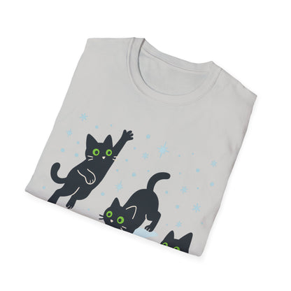 Frolicking Winter Kittens T-Shirt