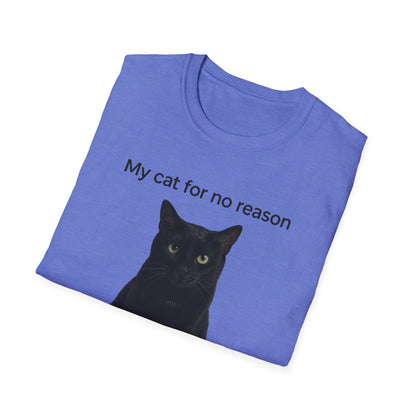 Cat Violence Button T-Shirt