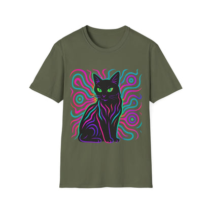 Cat In Neon Colors T-Shirt