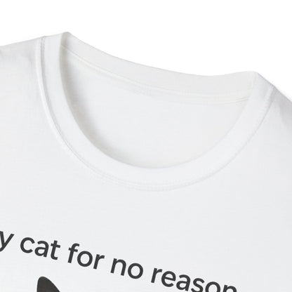 Cat Violence Button T-Shirt
