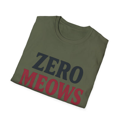 Zero Meows Cat T-Shirt