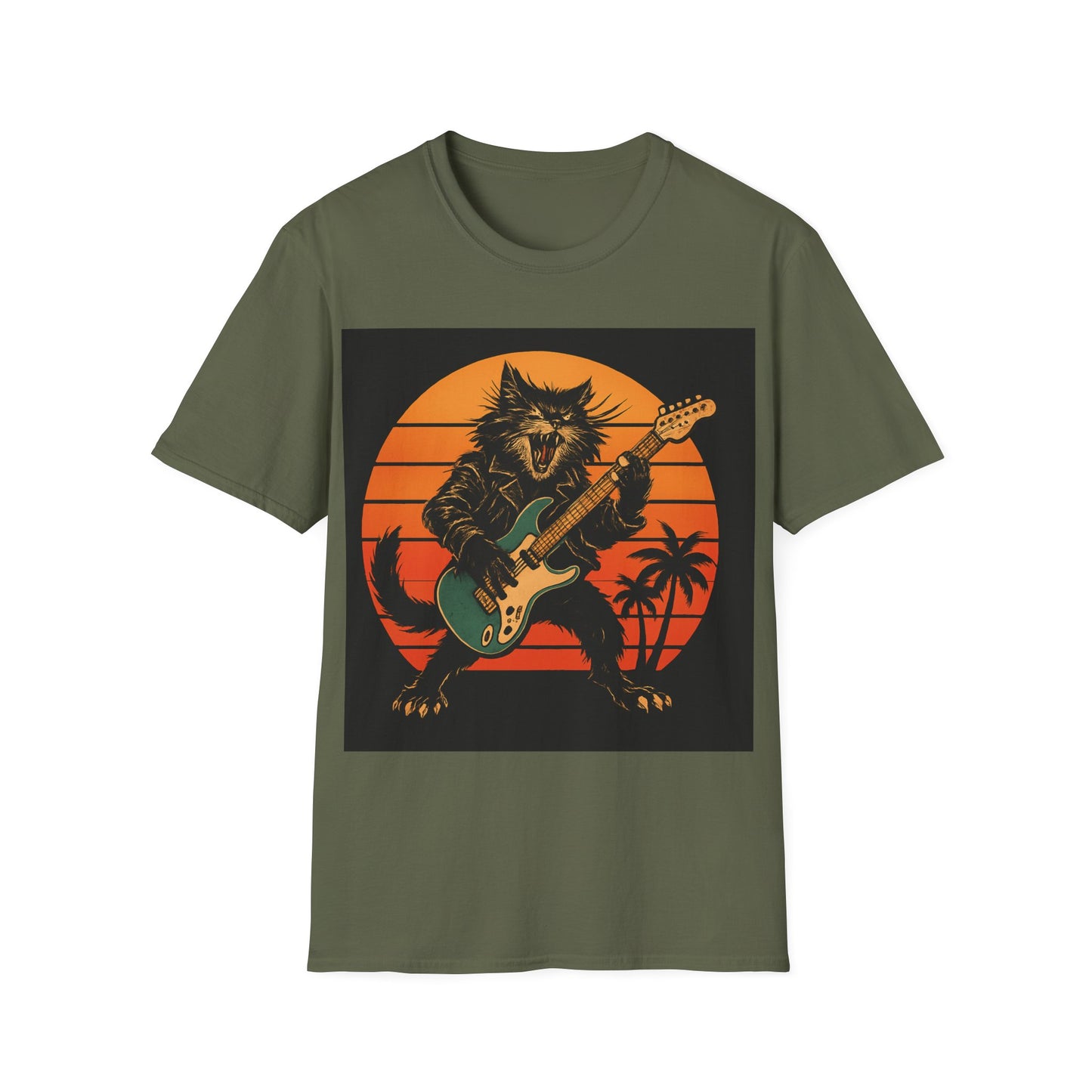 Guitar Rockin' Cat T-Shirt