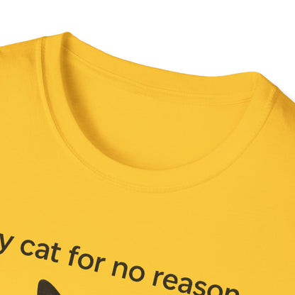 Cat Violence Button T-Shirt