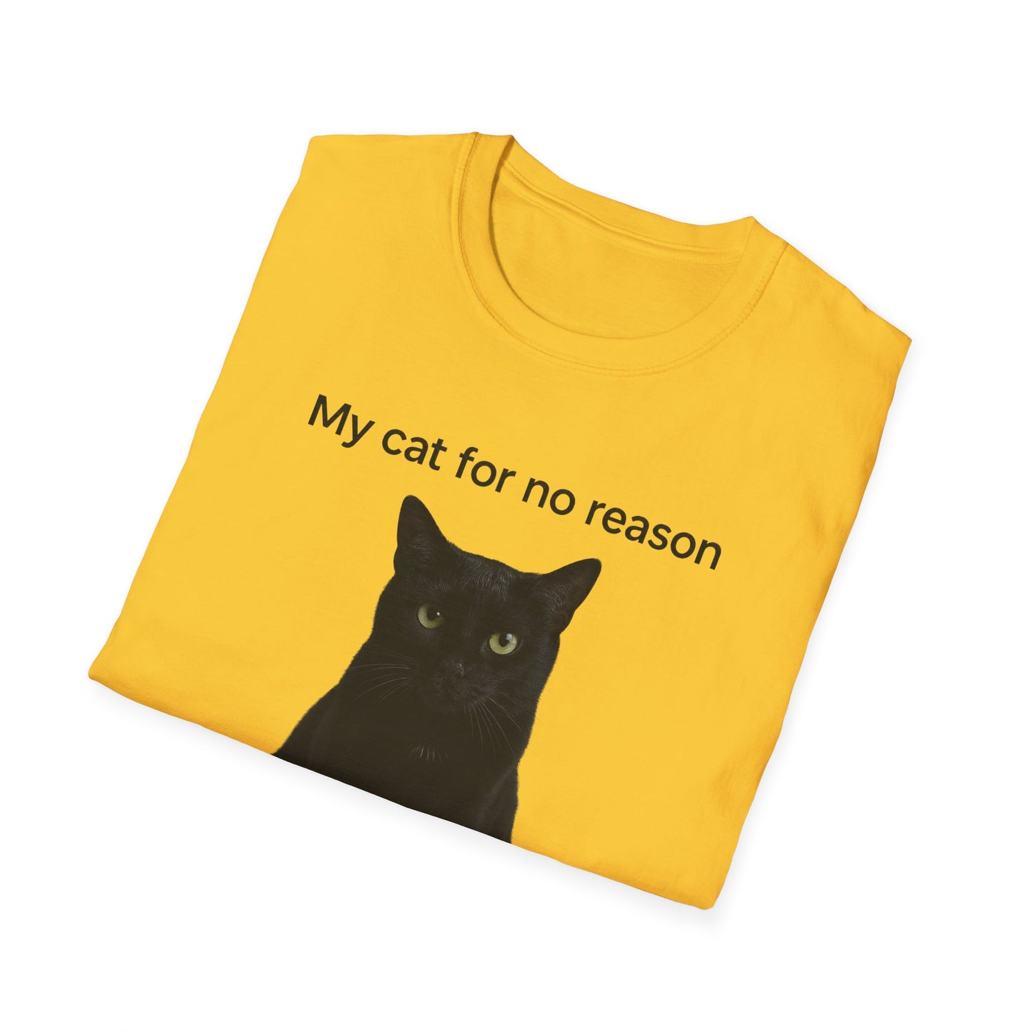 Cat Violence Button T-Shirt