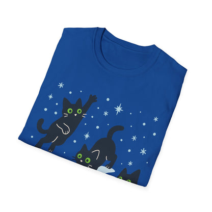 Frolicking Winter Kittens T-Shirt