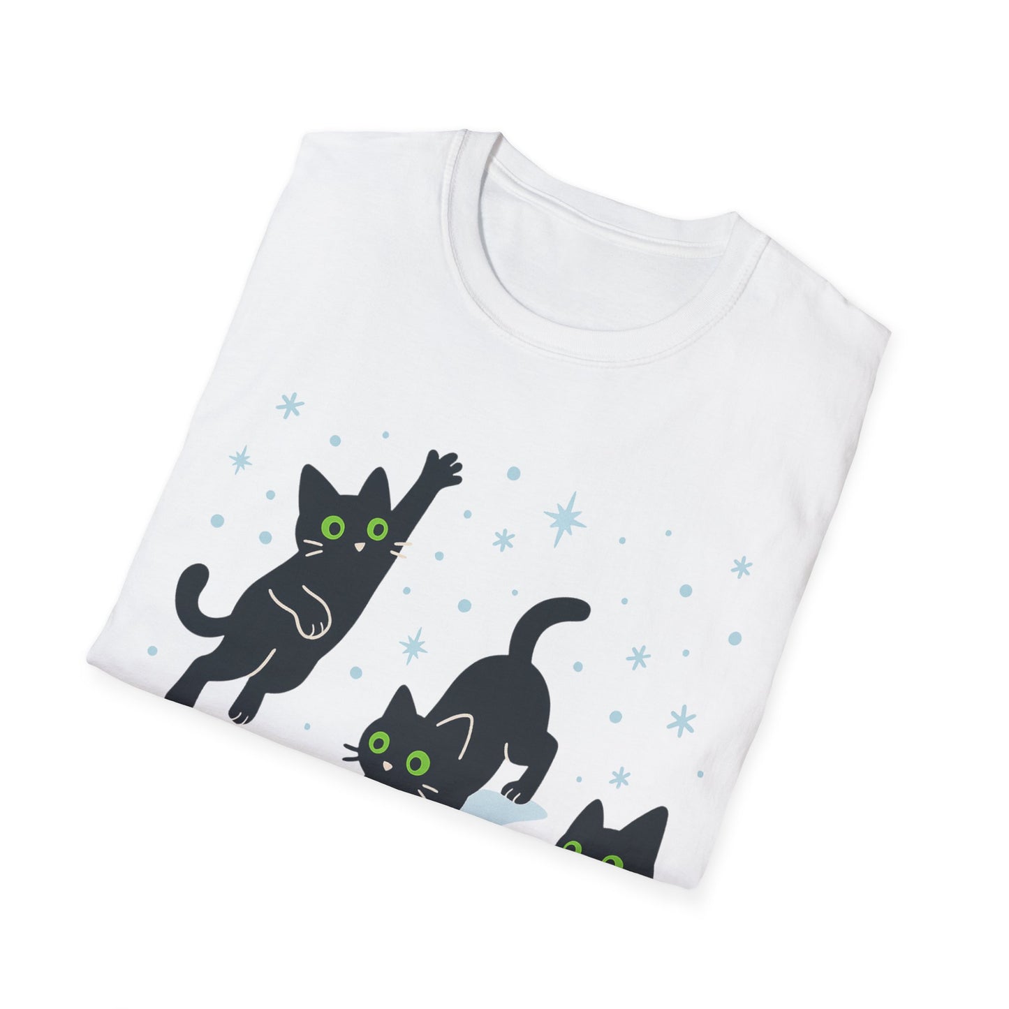 Frolicking Winter Kittens T-Shirt