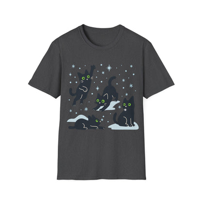 Frolicking Winter Kittens T-Shirt