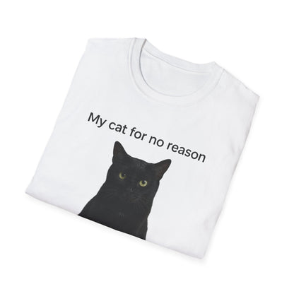 Cat Violence Button T-Shirt