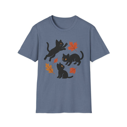 Black Cats Love Fall T-Shirt