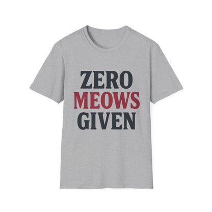Zero Meows Cat T-Shirt