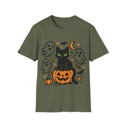 Halloween Cat and Ghosts