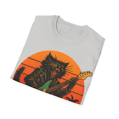 Rockstar Cat Shredding T-Shirt