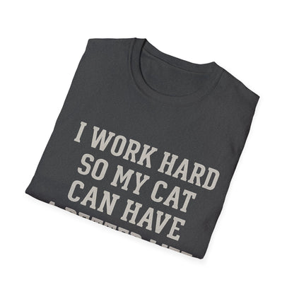 Work Hard Cat T-Shirt