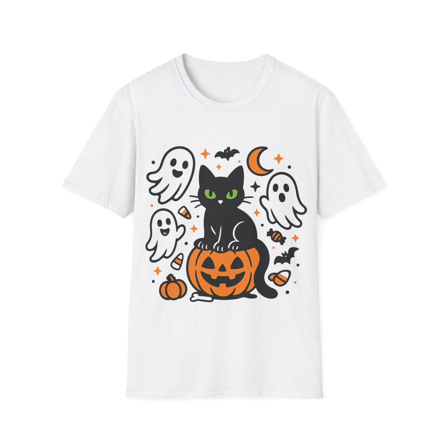 Halloween Cat and Ghosts