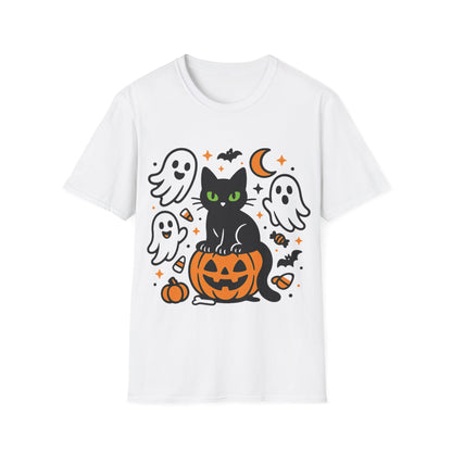 Halloween Cat and Ghosts