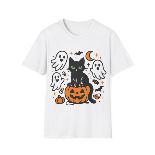 Halloween Cat and Ghosts