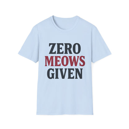 Zero Meows Cat T-Shirt