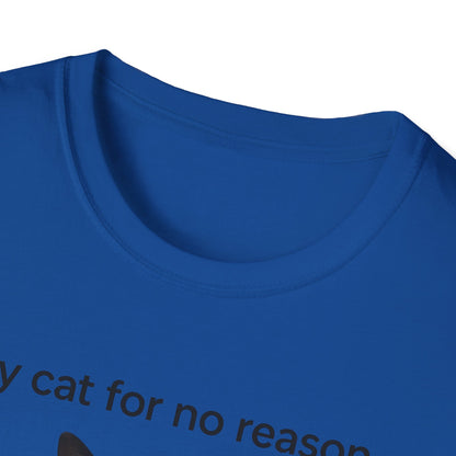 Cat Violence Button T-Shirt