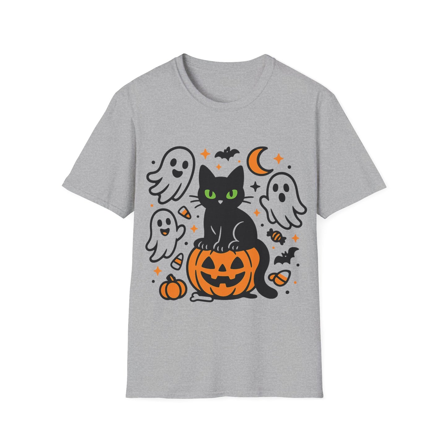 Halloween Cat and Ghosts