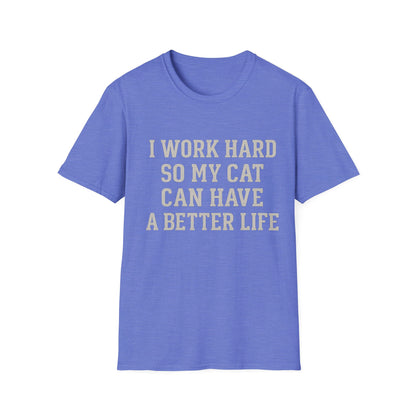 Work Hard Cat T-Shirt