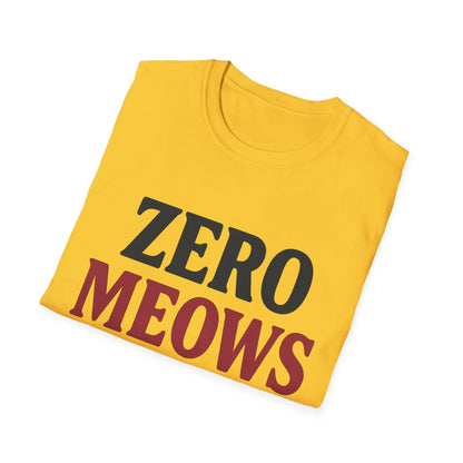Zero Meows Cat T-Shirt