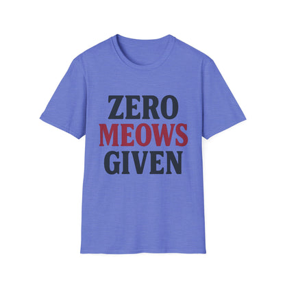 Zero Meows Cat T-Shirt