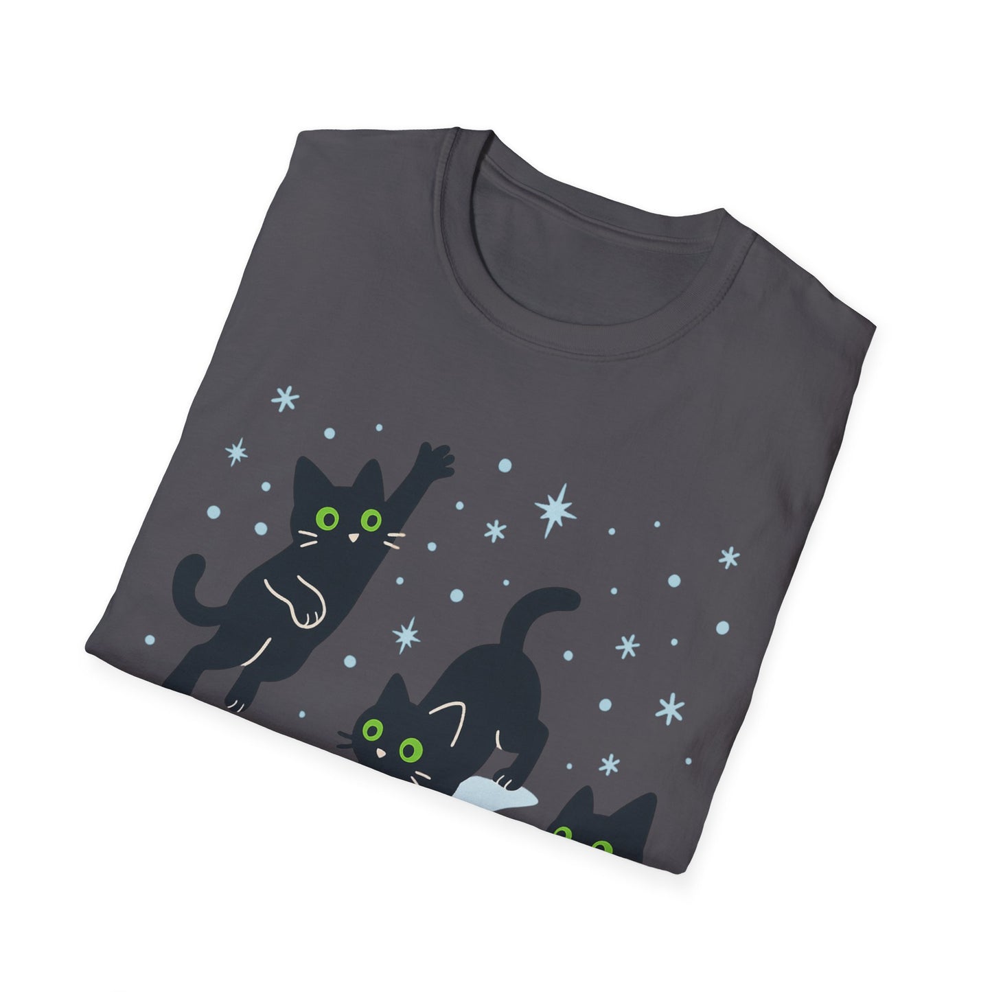 Frolicking Winter Kittens T-Shirt
