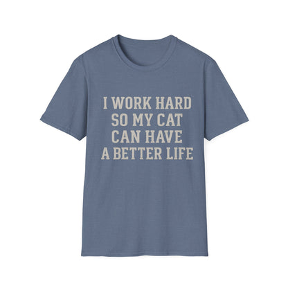 Work Hard Cat T-Shirt