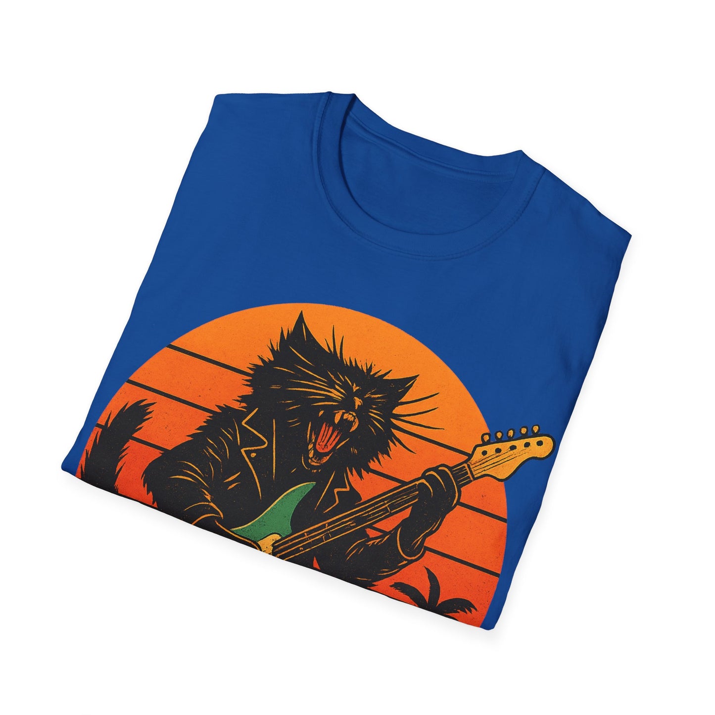 Rockstar Cat Shredding T-Shirt