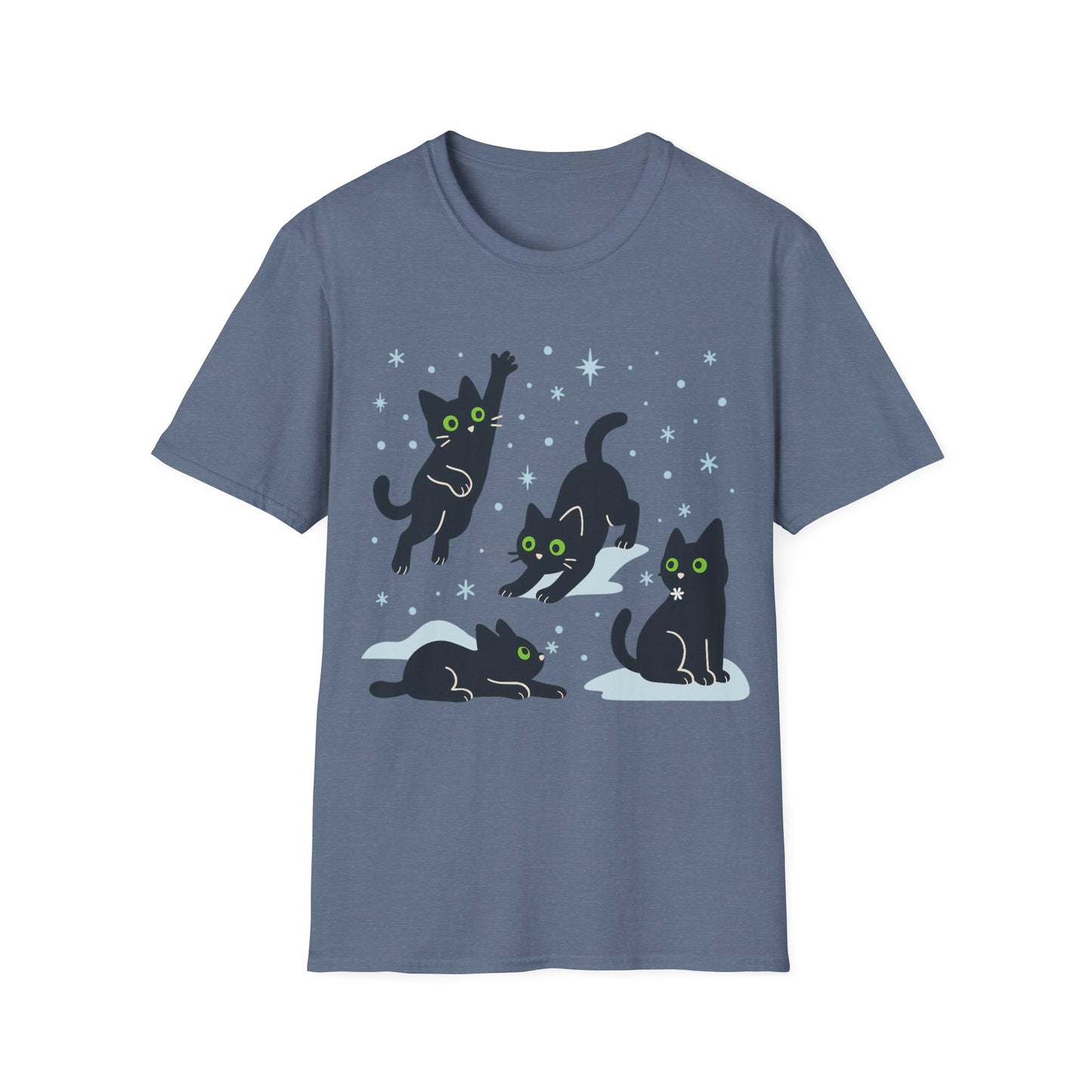 Frolicking Winter Kittens T-Shirt