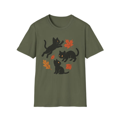 Black Cats Love Fall T-Shirt