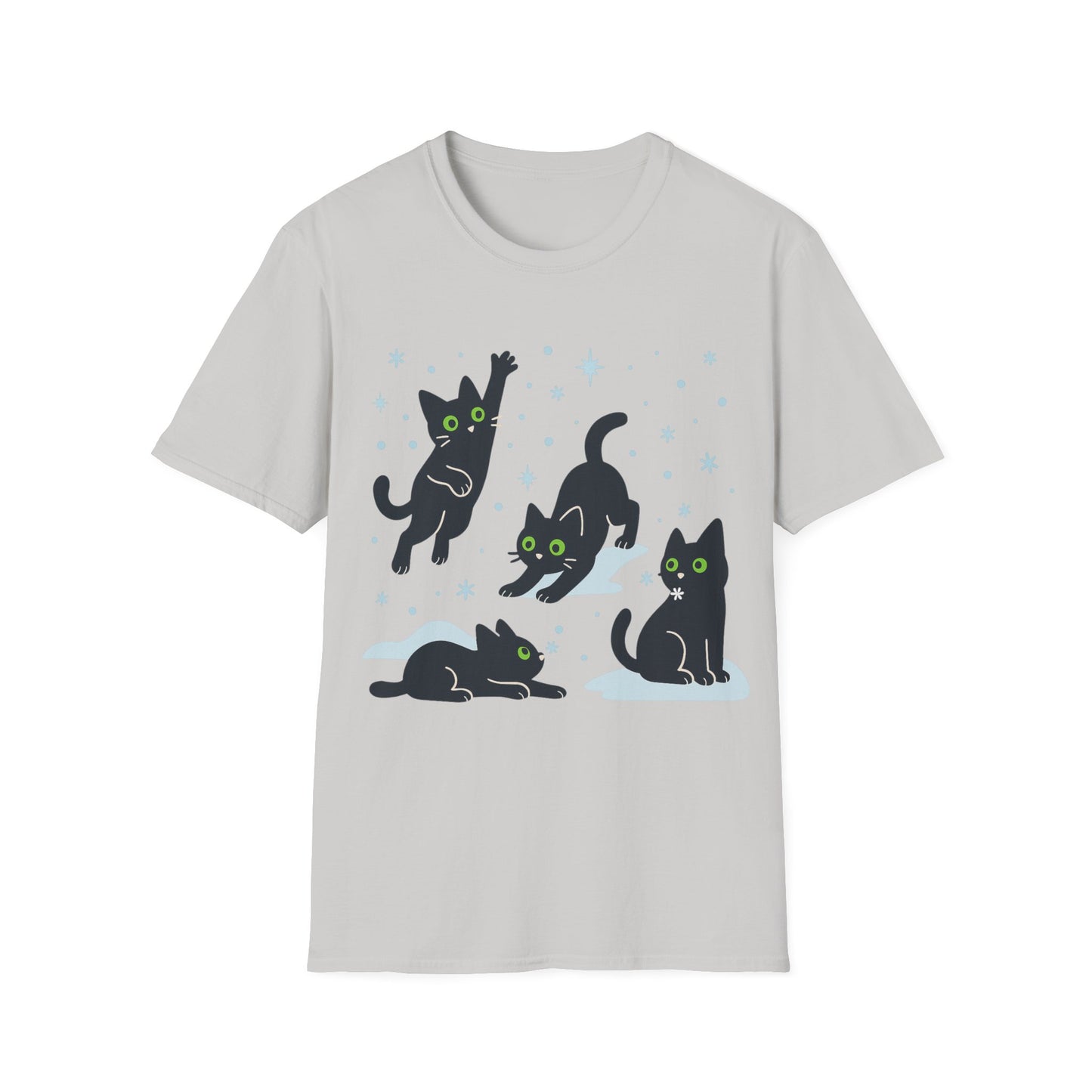 Frolicking Winter Kittens T-Shirt