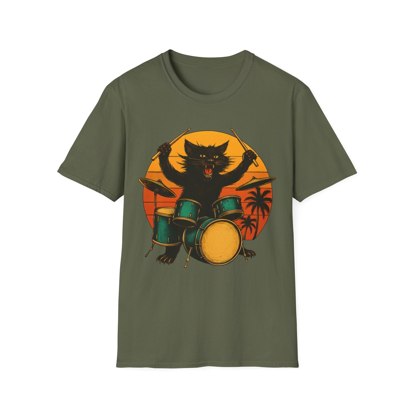Drummer Cat T-Shirt
