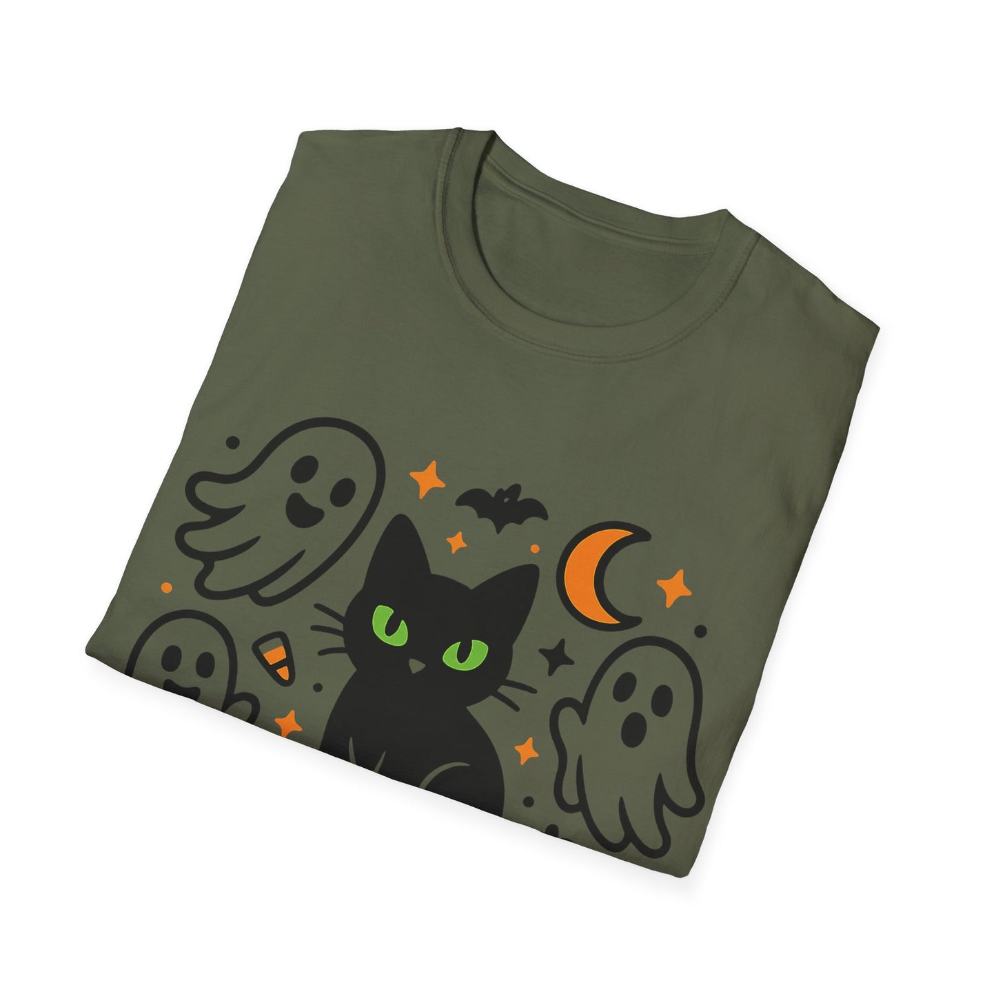 Halloween Cat and Ghosts