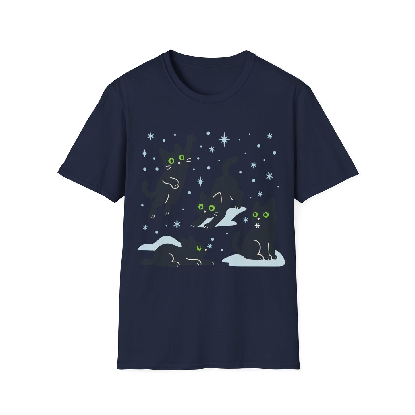 Frolicking Winter Kittens T-Shirt