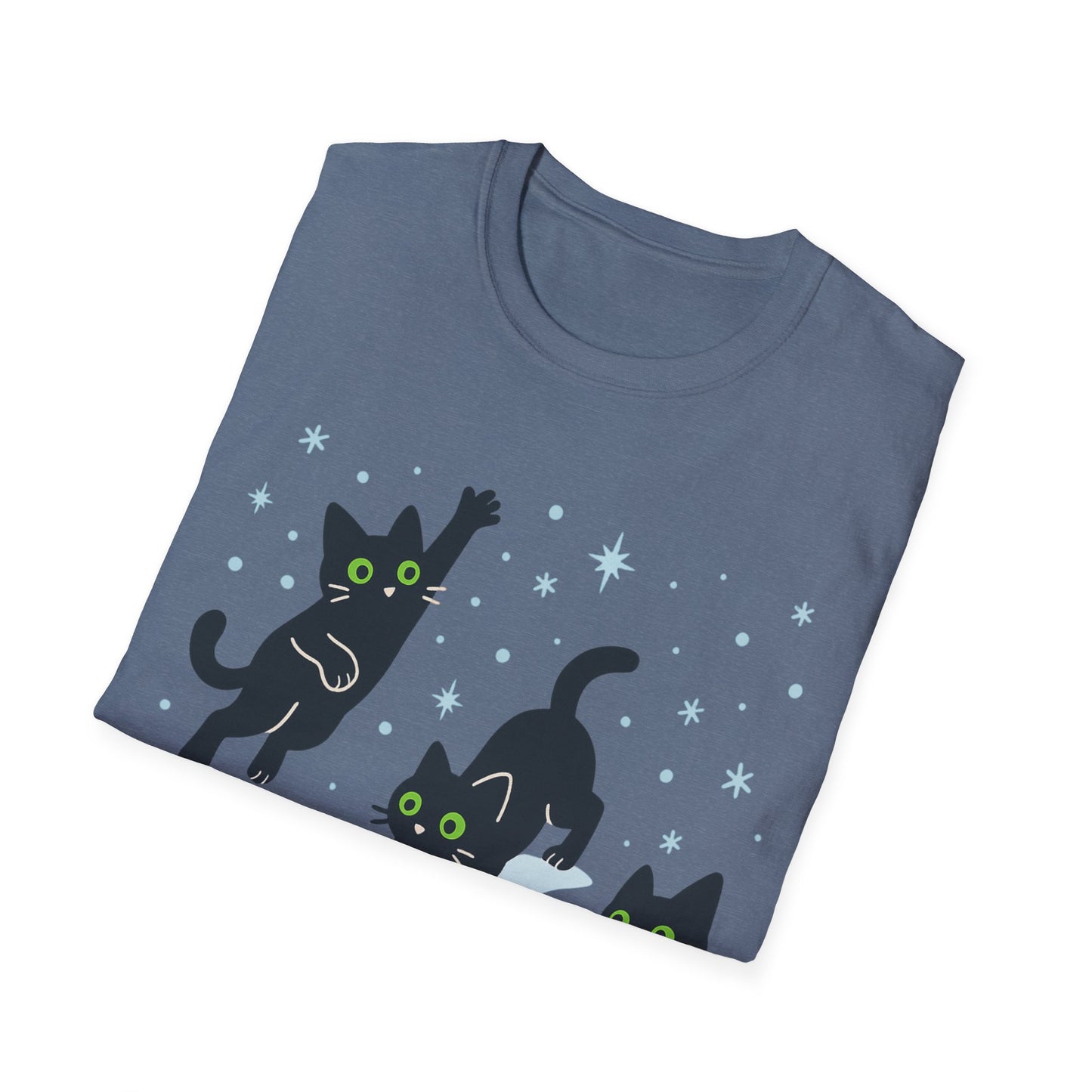 Frolicking Winter Kittens T-Shirt